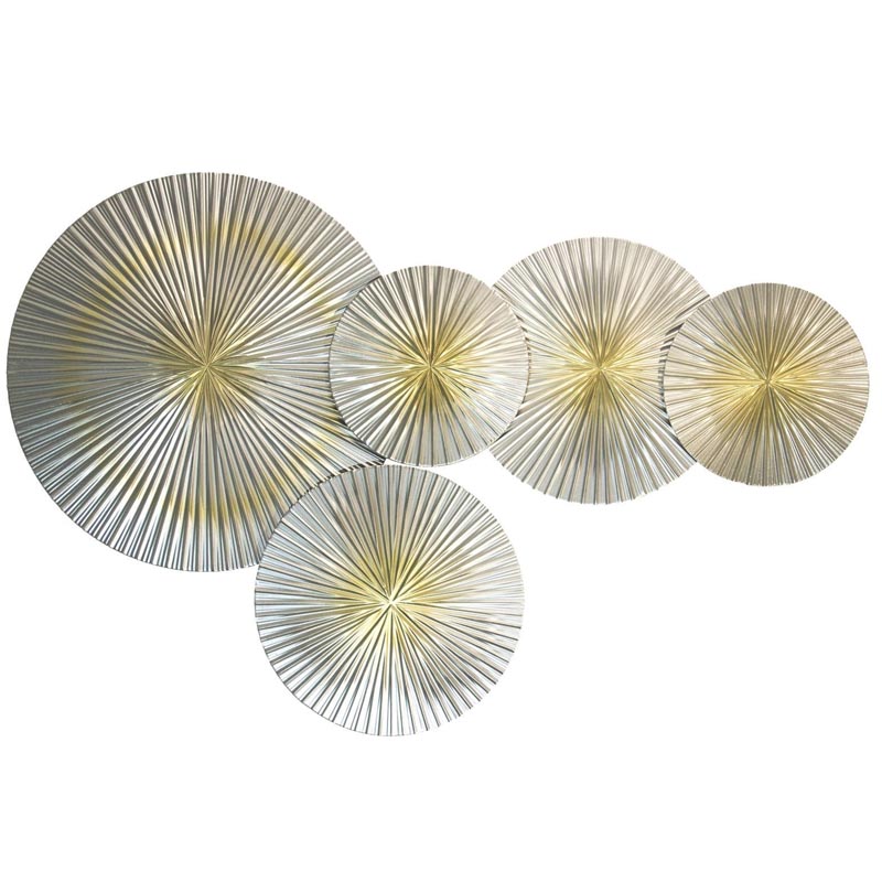 Арт-объект Apollo Gold and Silver Wall Plaque Disc 5 Серебряный Золотой Арт-объект Apollo Gold and Silver Wall Plaque Disc 5 Серебряный Золотой в Тюмени | Loft Concept