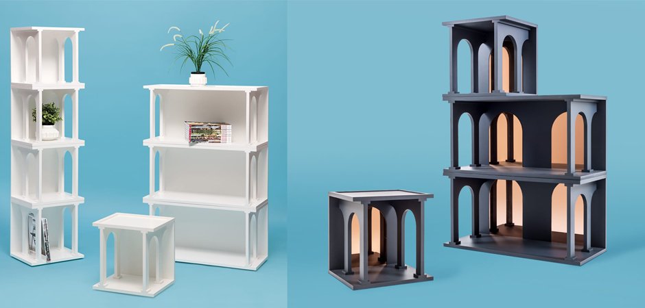 Полка Seletti Renaissance Double Anthracite Полка Seletti Renaissance Double Anthracite - Loft-Concept в Тюмени