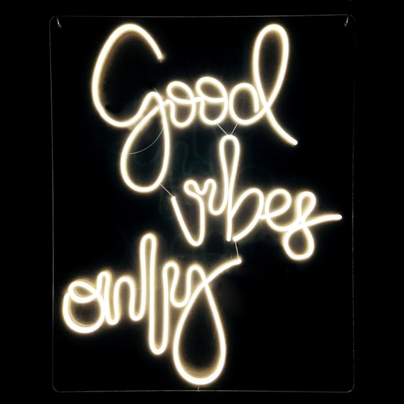 Неоновая настенная лампа Good Vibes Only Neon Wall Lamp Прозрачный Желтый Неоновая настенная лампа Good Vibes Only Neon Wall Lamp Прозрачный Желтый в Тюмени | Loft Concept