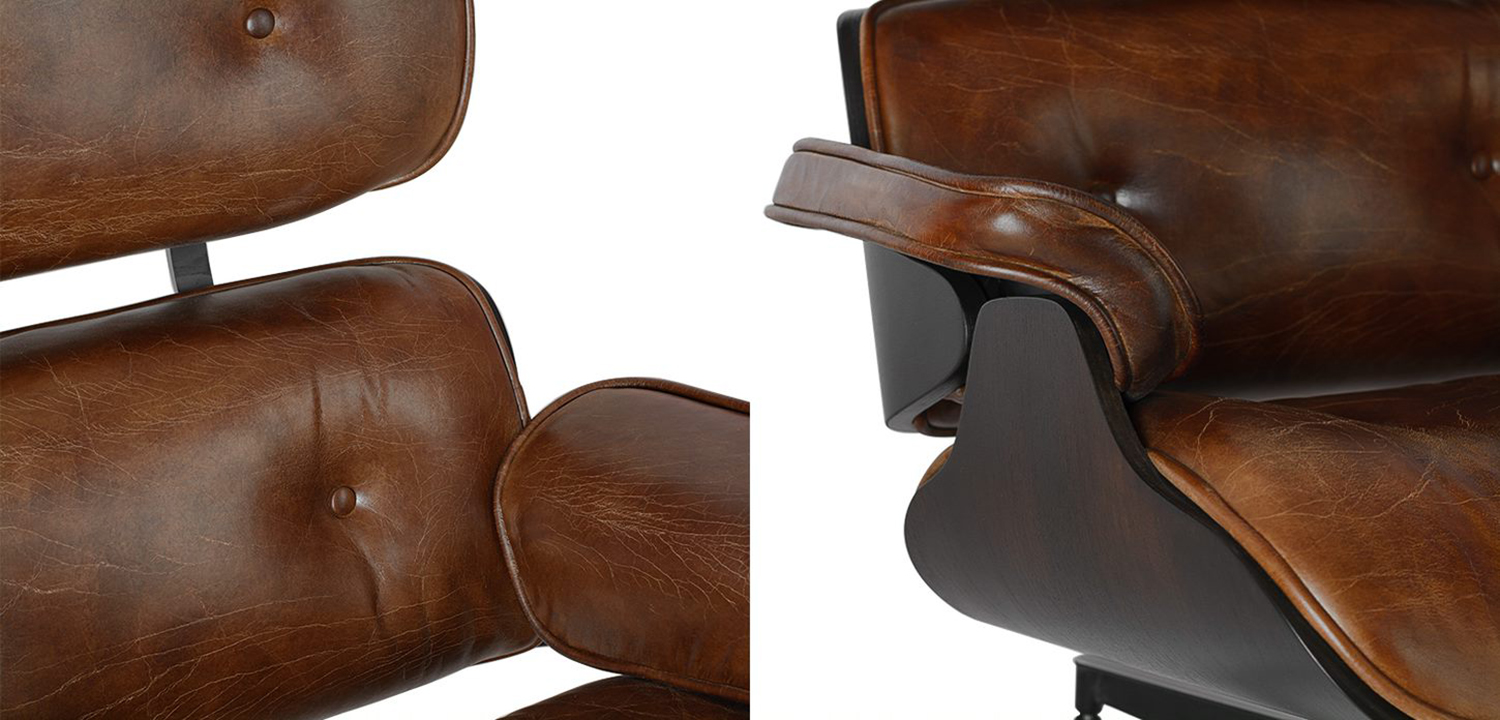 Кресло Eames Lounge Chair & Ottoman brown - фото