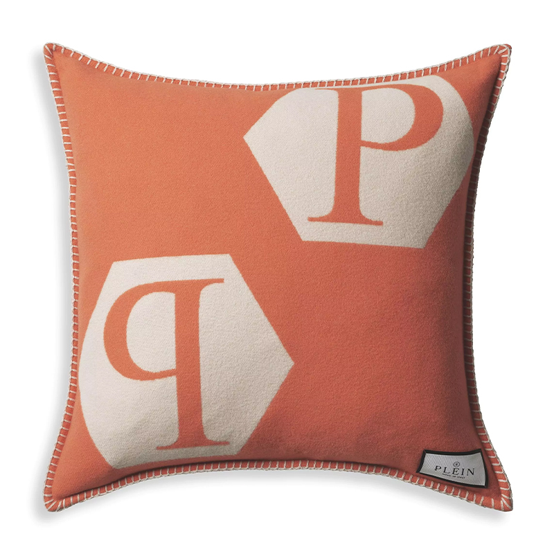 Подушка Philipp Plein Cushion Cashmere Orange Оранжевый Белый Подушка Philipp Plein Cushion Cashmere Orange Оранжевый Белый в Тюмени | Loft Concept