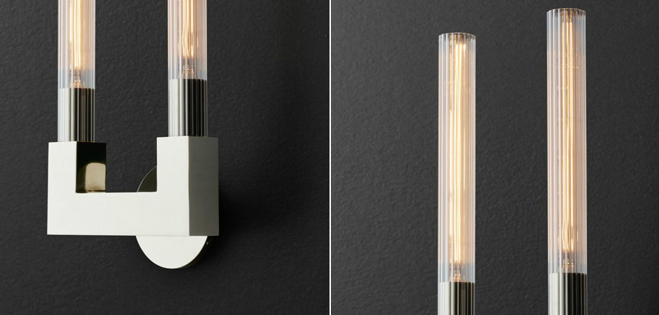 Бра RH CANNELLE wall lamp DOUBLE Sconces Chrome Бра RH CANNELLE wall lamp DOUBLE Sconces Chrome - Loft-Concept в Тюмени