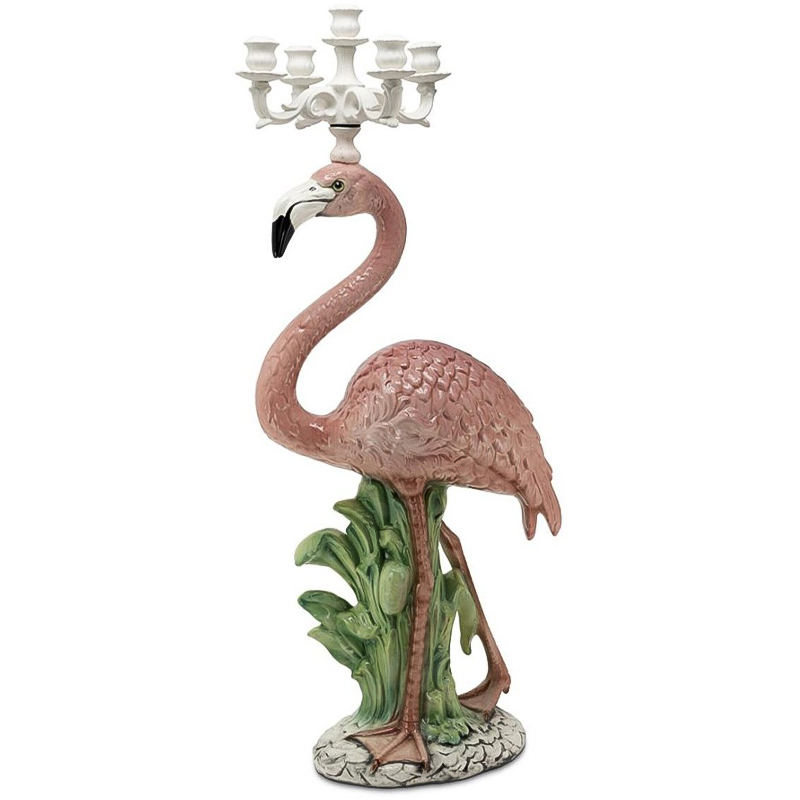 Подсвечник Candleholder Flamingo Bisc Розовый Зеленый Белый Подсвечник Candleholder Flamingo Bisc Розовый Зеленый Белый в Тюмени | Loft Concept