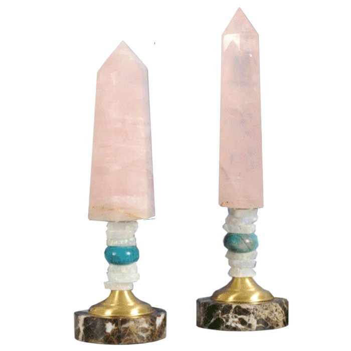 Аксессуар розовый кварц Pointe cristal quartz rose Латунь Розовый Аксессуар розовый кварц Pointe cristal quartz rose Латунь Розовый в Тюмени | Loft Concept
