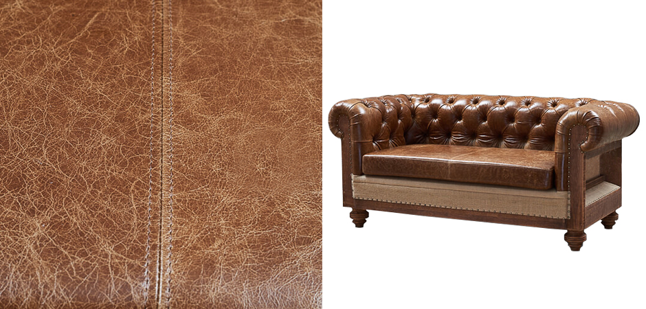 Диван Deconstructed Chesterfield Sofa double Brown leather Диван Deconstructed Chesterfield Sofa double Brown leather - Loft-Concept в Тюмени