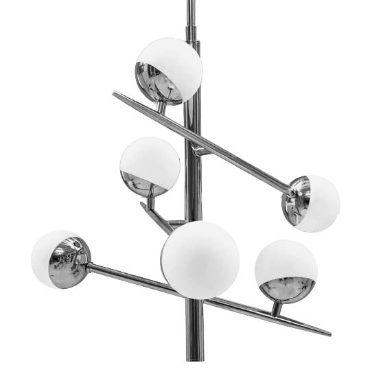 Подвесной светильник Ponte Chandelier Chromium Белый Хром Подвесной светильник Ponte Chandelier Chromium Белый Хром в Тюмени | Loft Concept