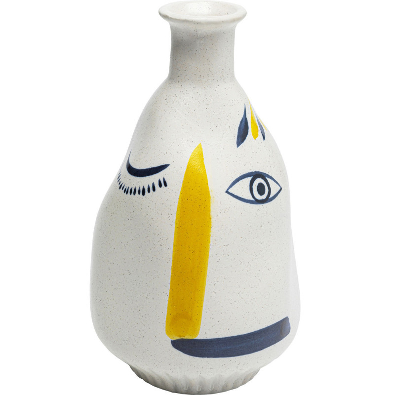 Ваза Abstract Face Yellow Белый Желтый Синий Ваза Abstract Face Yellow Белый Желтый Синий в Тюмени | Loft Concept