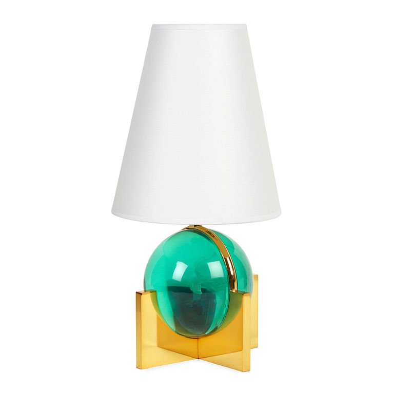 Настольная лампа GLOBO VANITY LAMP Золотой Зеленый Белый Настольная лампа GLOBO VANITY LAMP Золотой Зеленый Белый в Тюмени | Loft Concept