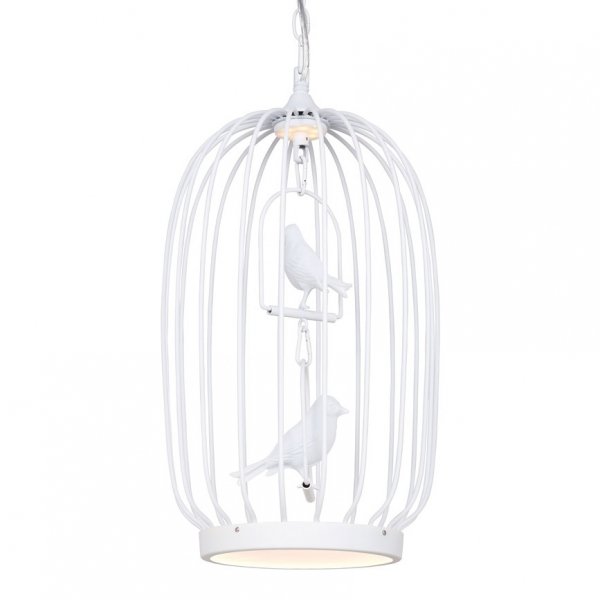 Люстра Birdcage Chandelier Two White Белый Люстра Birdcage Chandelier Two White Белый в Тюмени | Loft Concept
