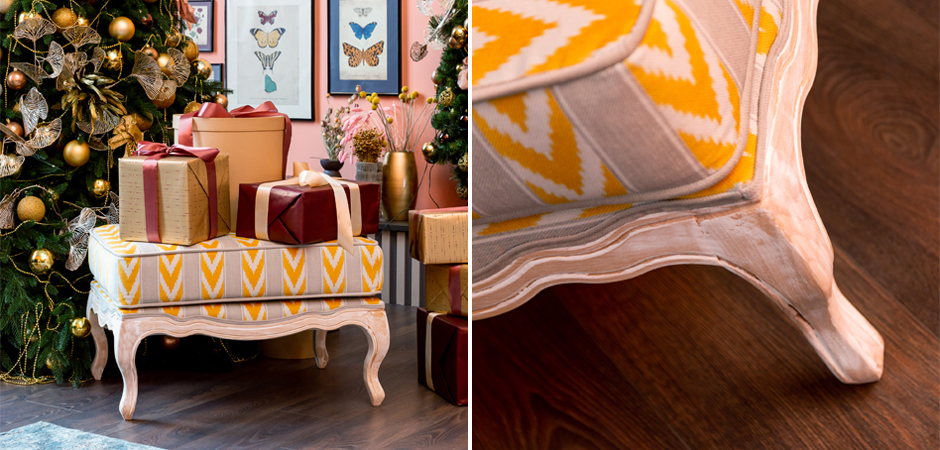 Пуф Ikat Pattern с желтым узором Пуф Ikat Pattern с желтым узором - Loft-Concept в Тюмени