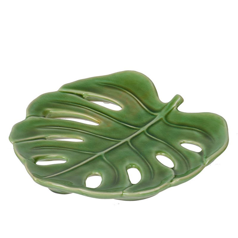 Блюдо Green Leaf монстера Зеленый шалфей Блюдо Green Leaf монстера Зеленый шалфей в Тюмени | Loft Concept