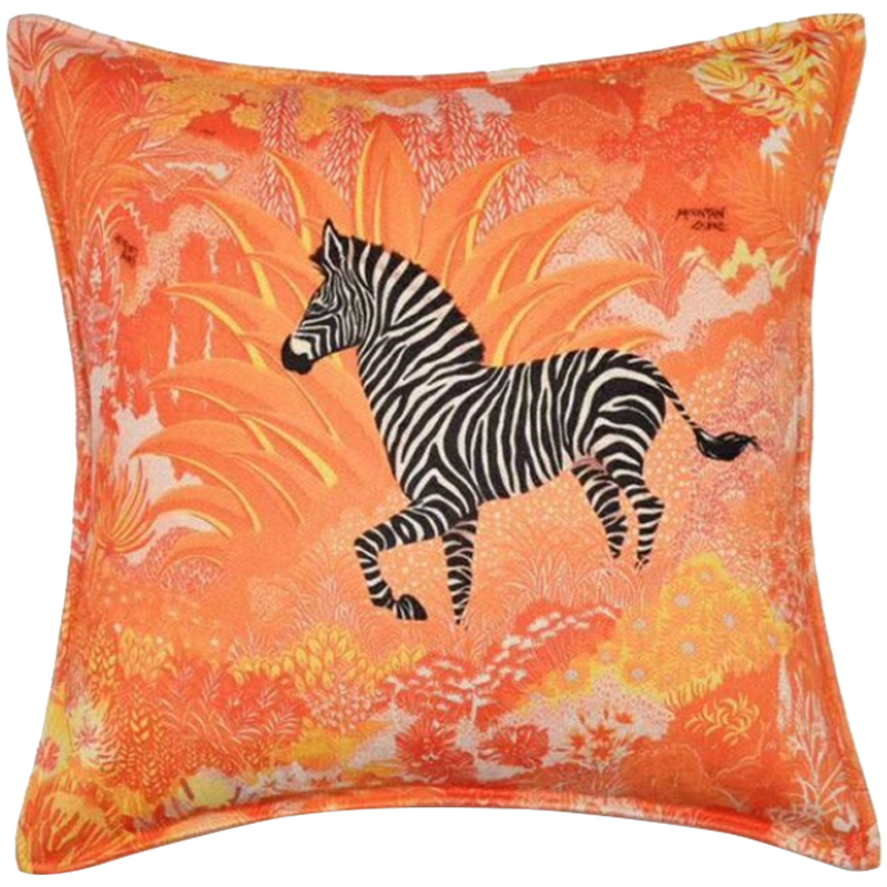 Декоративная подушка Hermes Zebra 30 Оранжевый Декоративная подушка Hermes Zebra 30 Оранжевый в Тюмени | Loft Concept