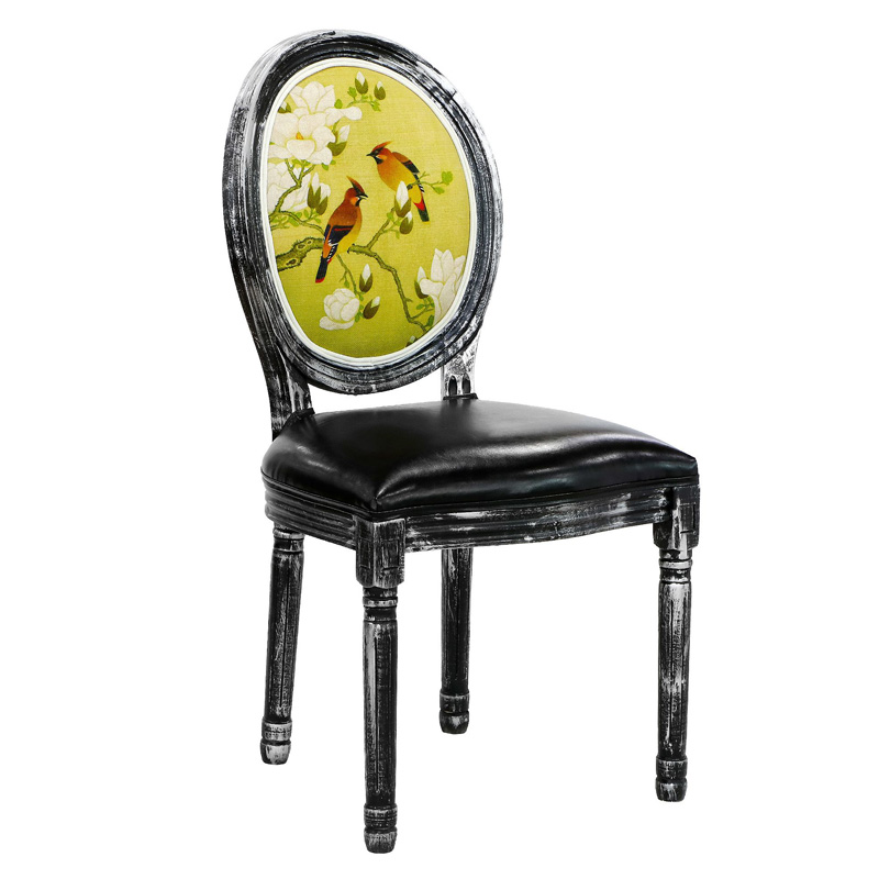 Стул French chair Birds black Винтажный черный Мульти Стул French chair Birds black Винтажный черный Мульти в Тюмени | Loft Concept