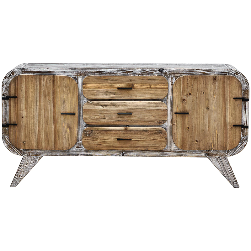 Комод в стиле Лофт Kelowm chest of drawers с 3-мя ящиками и 2-мя дверцами Древесина Дерево Серый Черный Комод в стиле Лофт Kelowm chest of drawers с 3-мя ящиками и 2-мя дверцами Древесина Дерево Серый Черный в Тюмени | Loft Concept