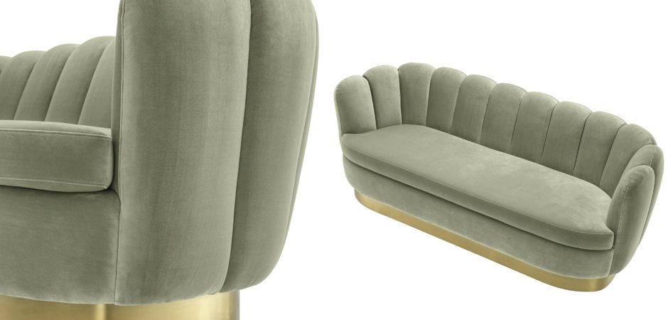 Диван Eichholtz Sofa Mirage pistache green Диван Eichholtz Sofa Mirage pistache green - Loft-Concept в Тюмени