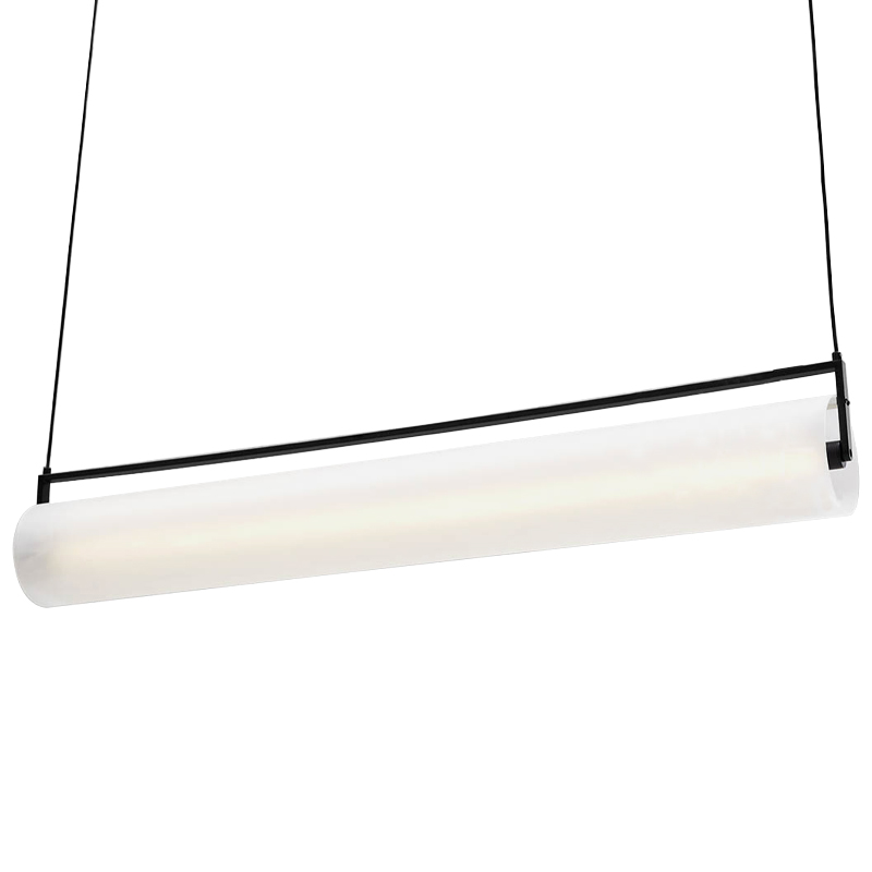Дизайнерский линейный подвесной светильник CANVAS LINEAR HANGING LAMP Белый Черный Дизайнерский линейный подвесной светильник CANVAS LINEAR HANGING LAMP Белый Черный в Тюмени | Loft Concept