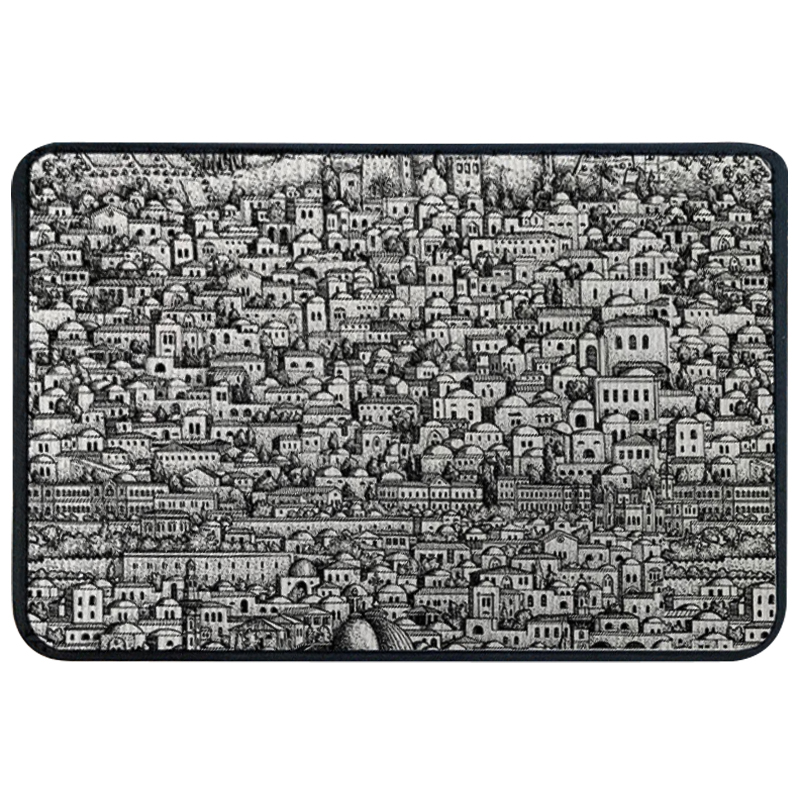 Ковер для прихожей и ванной Fornasetti Mediterranea Rug Черно-белый Ковер для прихожей и ванной Fornasetti Mediterranea Rug Черно-белый в Тюмени | Loft Concept