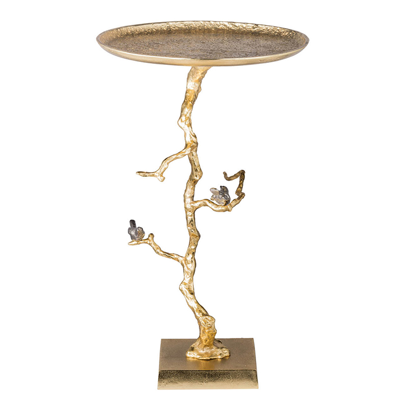 Приставной столик Tree Branch & Bird Gold Золотой Приставной столик Tree Branch & Bird Gold Золотой в Тюмени | Loft Concept