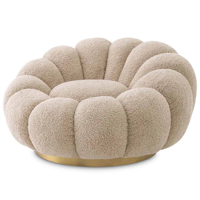 Кресло Eichholtz Swivel Chair Mello Canberra Sand Бежевый Латунь Кресло Eichholtz Swivel Chair Mello Canberra Sand Бежевый Латунь в Тюмени | Loft Concept