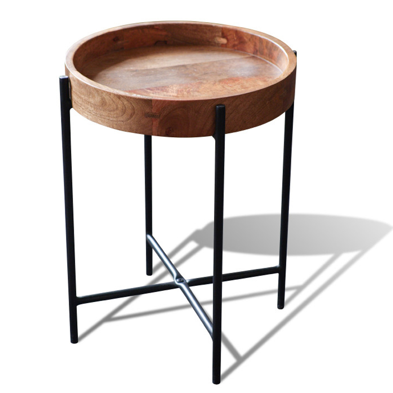Приставной стол Darrick Side Table Черный Коричневый Приставной стол Darrick Side Table Черный Коричневый в Тюмени | Loft Concept
