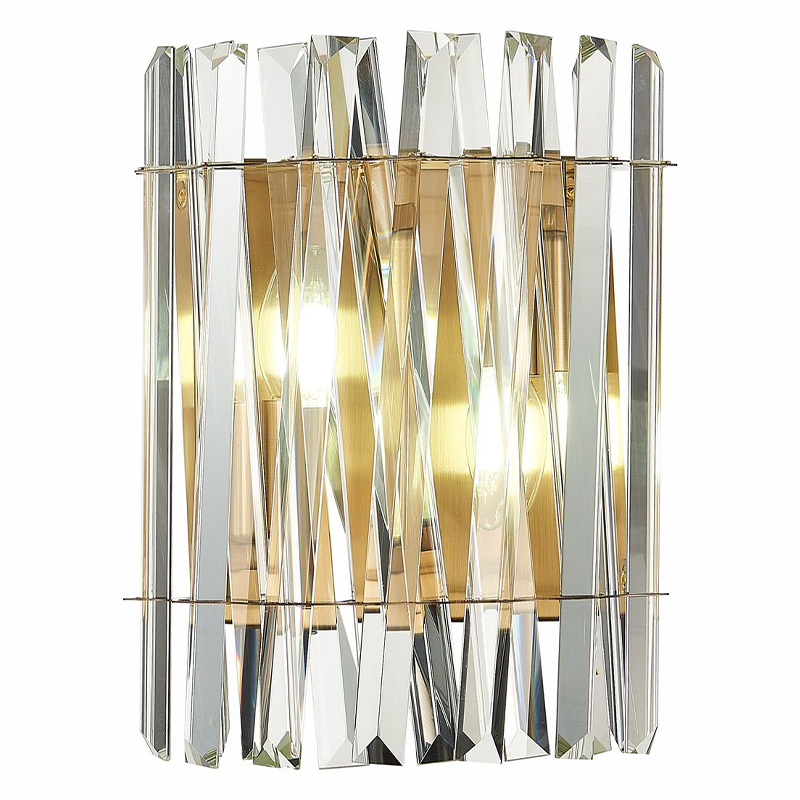 Бра Kaeden Glass Gold Wall Lamp Золотой Прозрачный Бра Kaeden Glass Gold Wall Lamp Золотой Прозрачный в Тюмени | Loft Concept