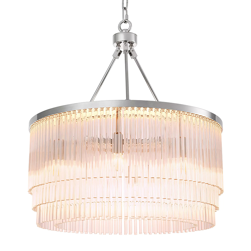 Люстра Eichholtz Chandelier Hector S Nickel Никель Прозрачное Стекло Люстра Eichholtz Chandelier Hector S Nickel Никель Прозрачное Стекло в Тюмени | Loft Concept