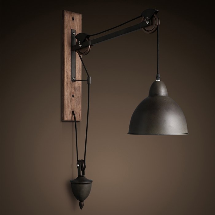 Настенный светильник Steampank Rust Iron Wall Lamp Черный Настенный светильник Steampank Rust Iron Wall Lamp Черный в Тюмени | Loft Concept