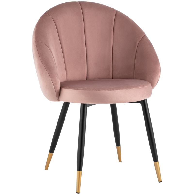 Стул Alberto Chair Розовый Велюр Розовый пастельный Черный Золотой Стул Alberto Chair Розовый Велюр Розовый пастельный Черный Золотой в Тюмени | Loft Concept
