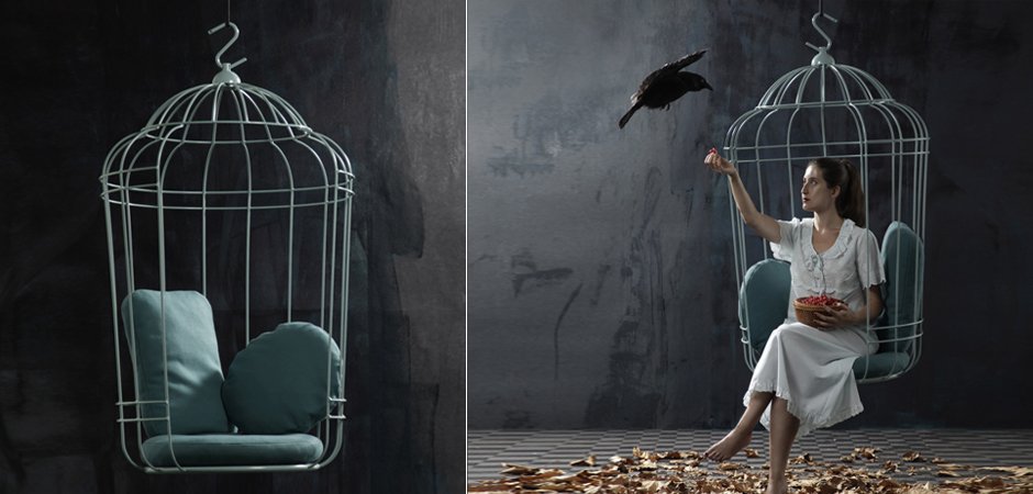 Подвесное кресло "клетка" Swing chair Cage Подвесное кресло "клетка" Swing chair Cage - Loft-Concept в Тюмени