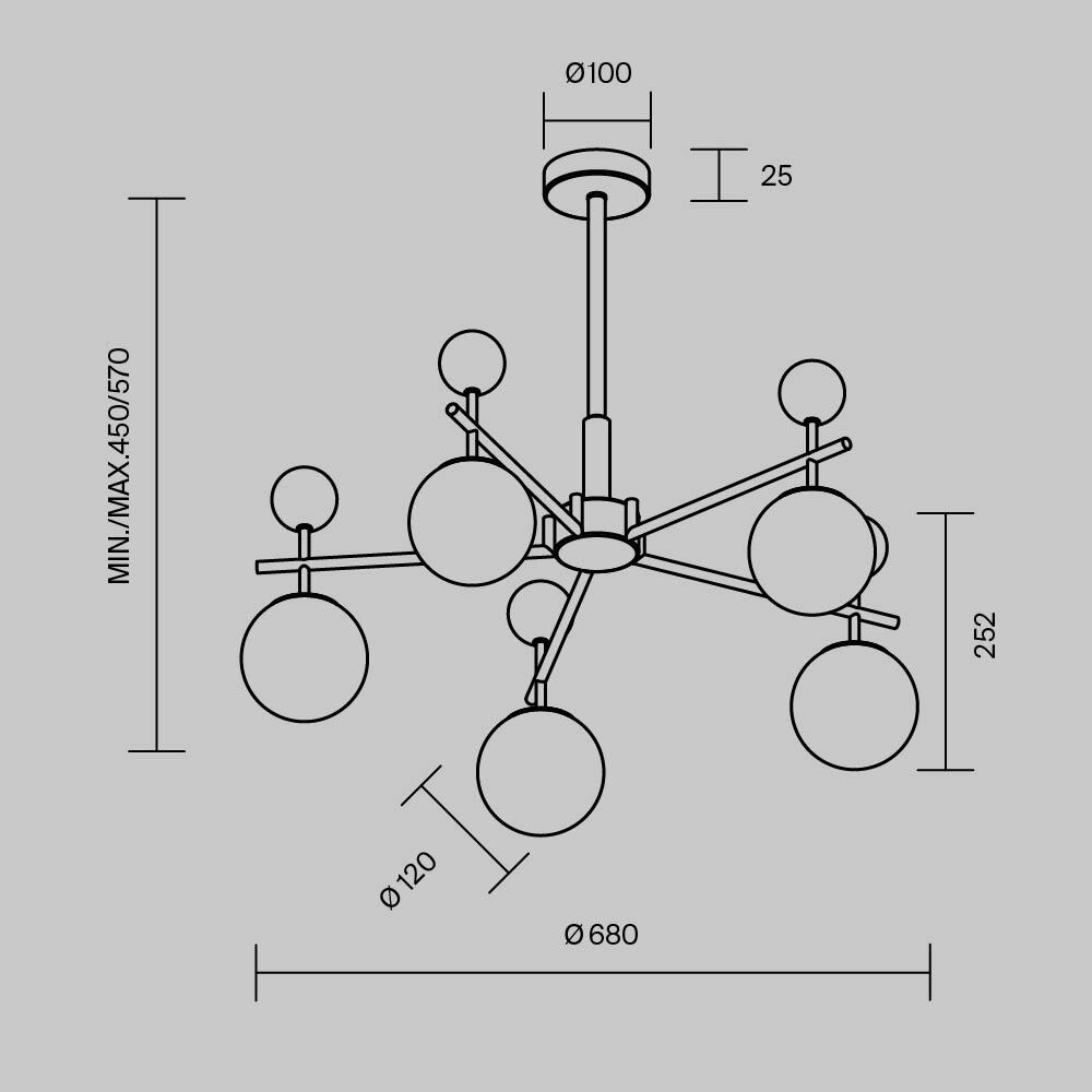 Люстра подвесная Museo G9 в Тюмени