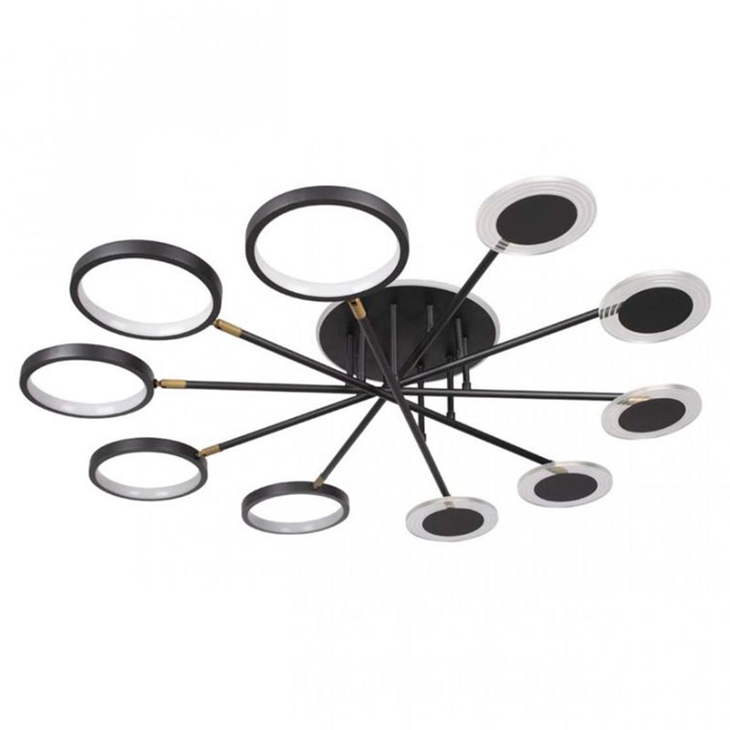 Люстра светодиодная BENDIK LIGHTING Black 10 плафонов Черный Прозрачный Люстра светодиодная BENDIK LIGHTING Black 10 плафонов Черный Прозрачный в Тюмени | Loft Concept