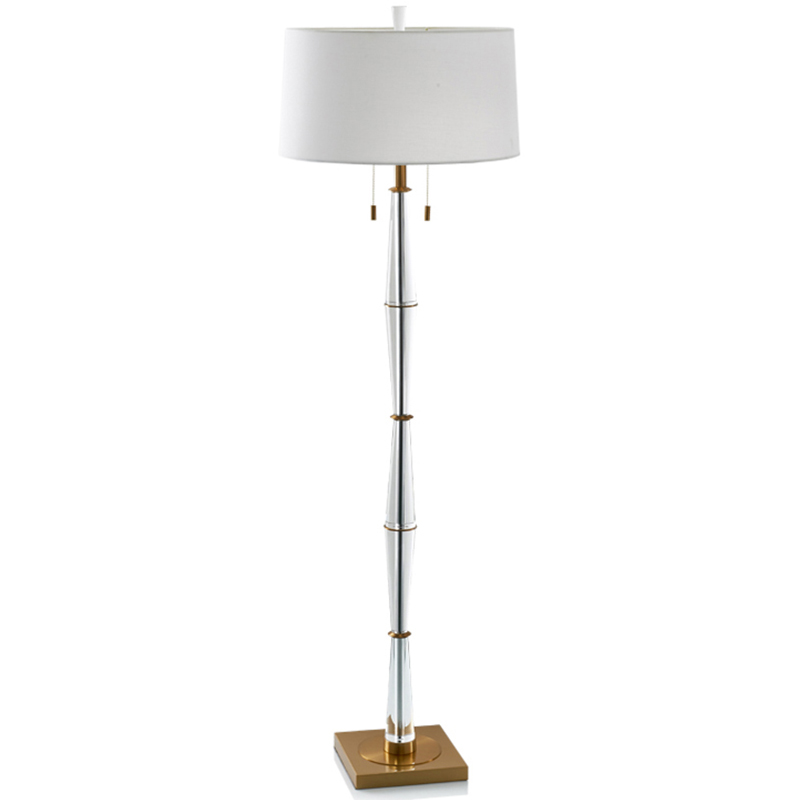 Торшер Transparent Atlant Floor Lamp Прозрачный Белый Латунь Торшер Transparent Atlant Floor Lamp Прозрачный Белый Латунь в Тюмени | Loft Concept