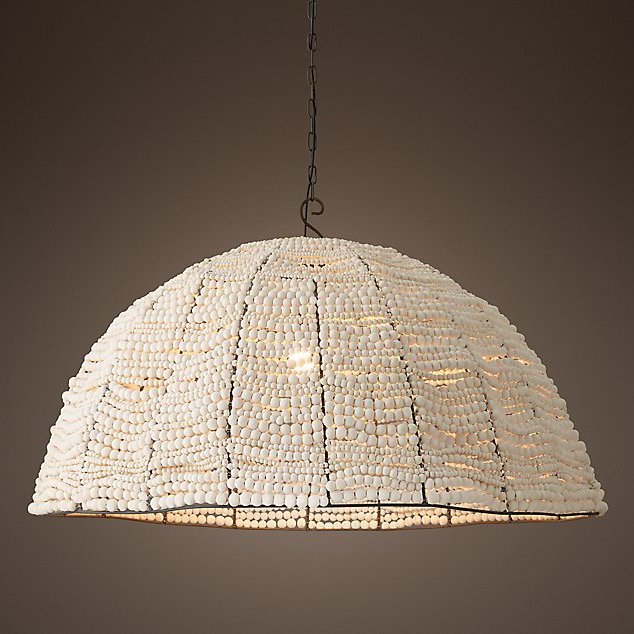 Люстра RH Clay Bead Dome Pendant White 40 Белый Люстра RH Clay Bead Dome Pendant White 40 Белый в Тюмени | Loft Concept