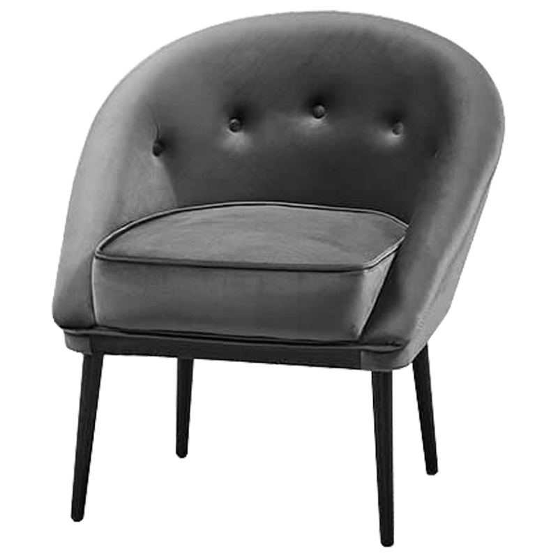 Кресло Gwyn Chair Gray Серый Черный Кресло Gwyn Chair Gray Серый Черный в Тюмени | Loft Concept