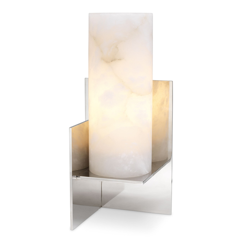 Настольная лампа Eichholtz Table Lamp Frisco Никель Белый Настольная лампа Eichholtz Table Lamp Frisco Никель Белый в Тюмени | Loft Concept
