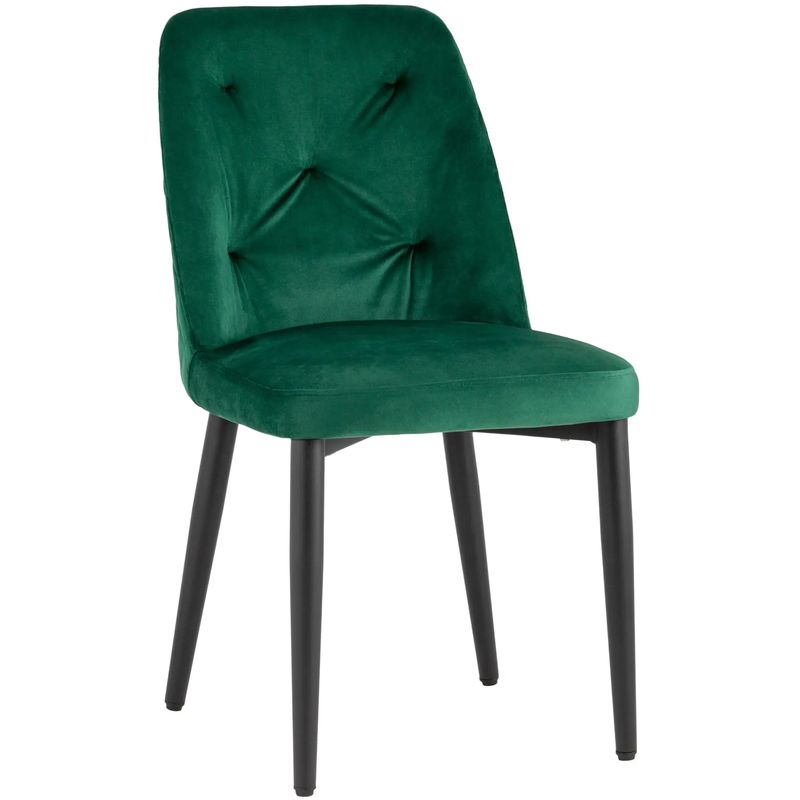 Стул Emma Chair Зеленый Велюр Зеленый Черный Стул Emma Chair Зеленый Велюр Зеленый Черный в Тюмени | Loft Concept