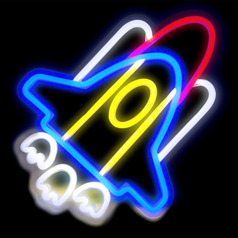 Неоновая настенная лампа Shuttle Neon Wall Lamp Мульти Синий Белый Красный Желтый Неоновая настенная лампа Shuttle Neon Wall Lamp Мульти Синий Белый Красный Желтый в Тюмени | Loft Concept