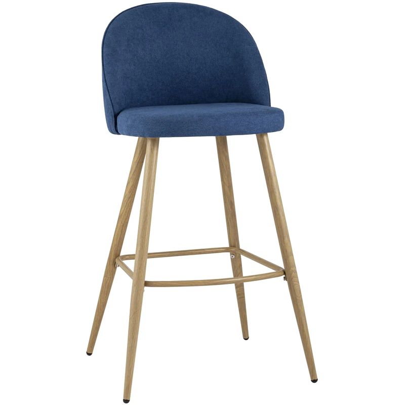 Барный Стул Miruna Chair Синий Шенилл Синий Древесина Барный Стул Miruna Chair Синий Шенилл Синий Древесина в Тюмени | Loft Concept