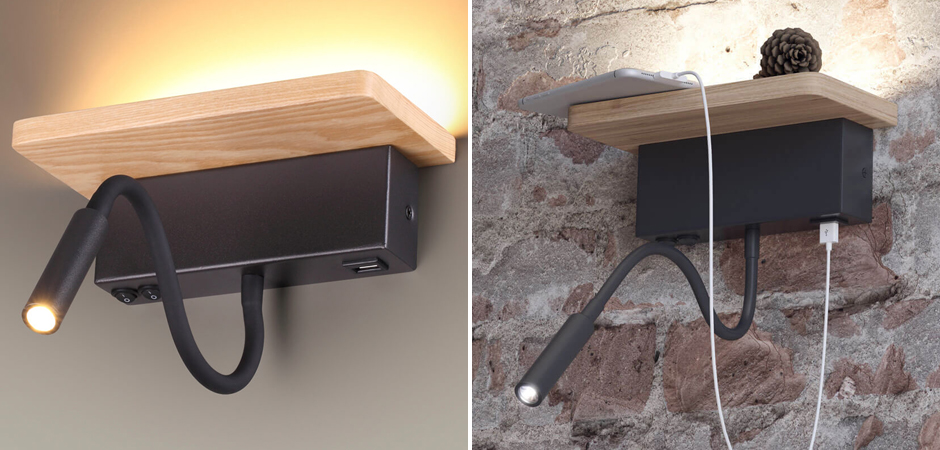 Бра Shirk Черное с USB входом Бра Shirk Черное с USB входом - Loft-Concept в Тюмени