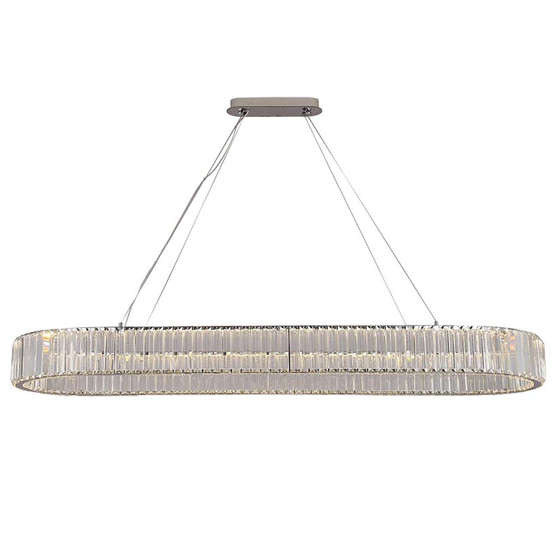 Люстра Crystal Shine Linda Oval Chrome Chandelier Хром Прозрачный (Transparent) Люстра Crystal Shine Linda Oval Chrome Chandelier Хром Прозрачный (Transparent) в Тюмени | Loft Concept