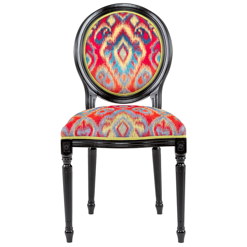 Стул Ikat Pattern Черный Черный Красный Мульти Стул Ikat Pattern Черный Черный Красный Мульти в Тюмени | Loft Concept