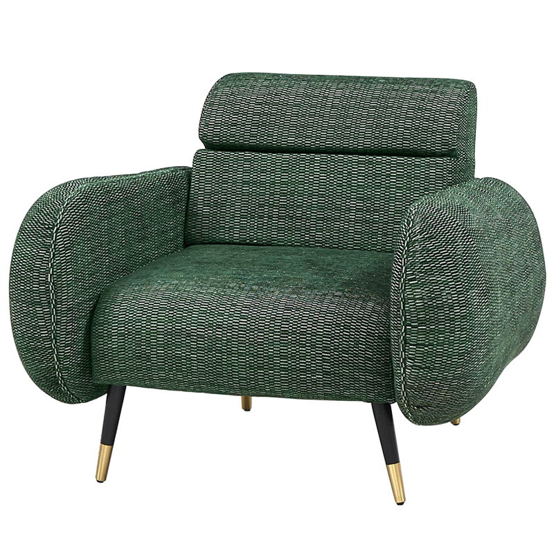 Кресло Hebert Armchair Green Зеленый Черный Латунь Кресло Hebert Armchair Green Зеленый Черный Латунь в Тюмени | Loft Concept