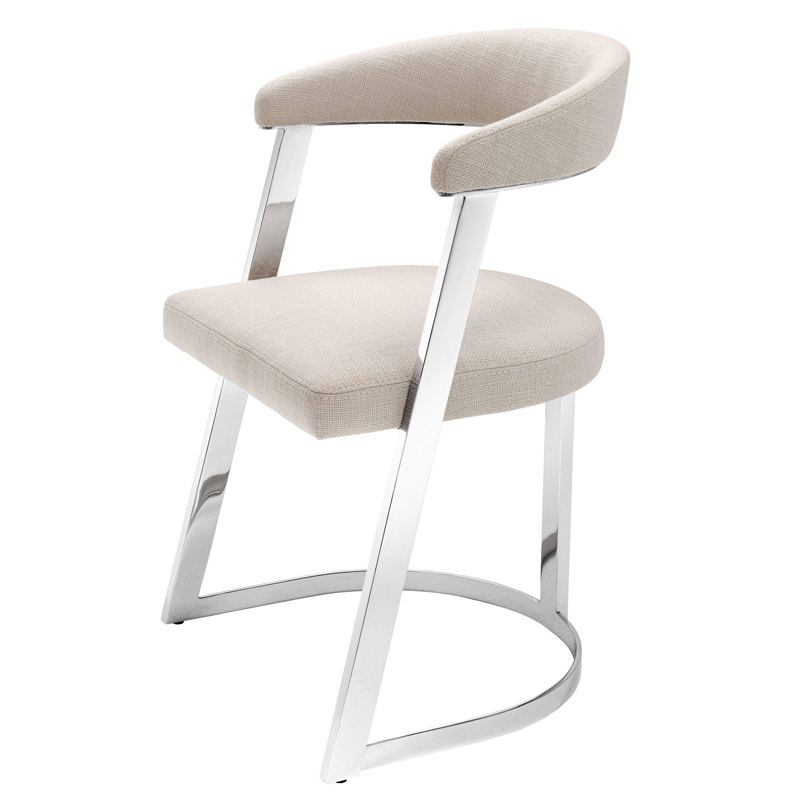 Стул Eichholtz Dining Chair Dexter Nickel Бежевый Никель Стул Eichholtz Dining Chair Dexter Nickel Бежевый Никель в Тюмени | Loft Concept