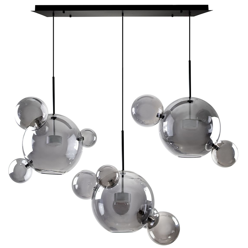Люстра Giopato & Coombes Linear Chandelier Bubble smoky Дымчатый (Smoke) Люстра Giopato & Coombes Linear Chandelier Bubble smoky Дымчатый (Smoke) в Тюмени | Loft Concept