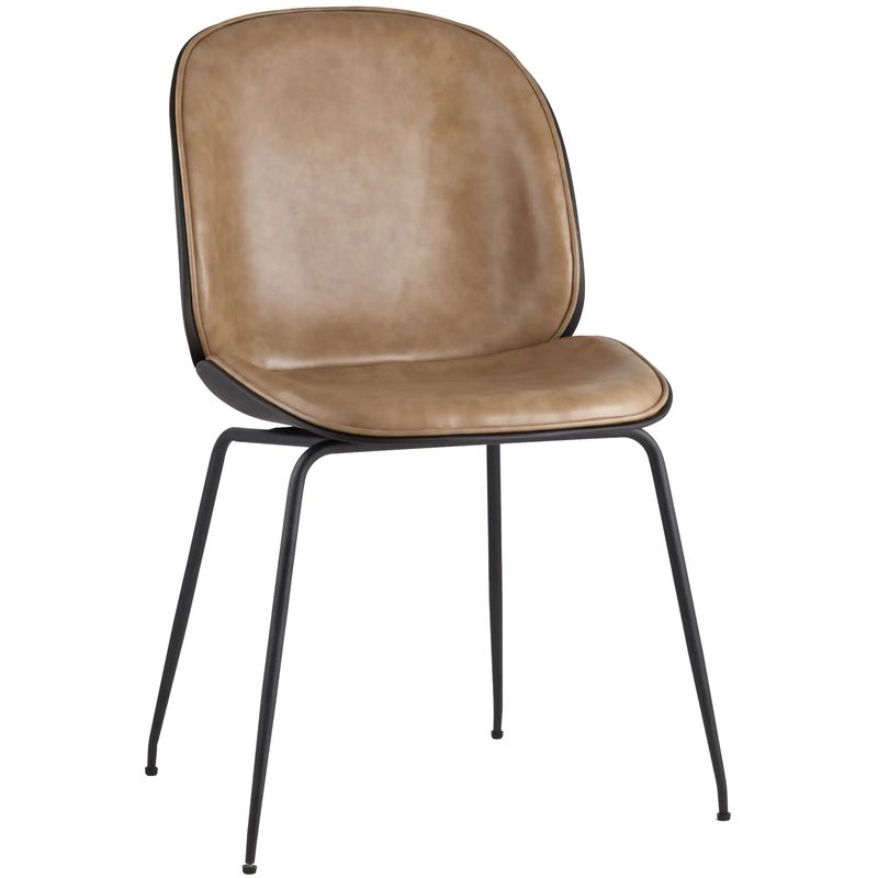 Стул Винтажная Коричневая Экокожа Vendramin Chair Коричневый винтаж Черный Стул Винтажная Коричневая Экокожа Vendramin Chair Коричневый винтаж Черный в Тюмени | Loft Concept