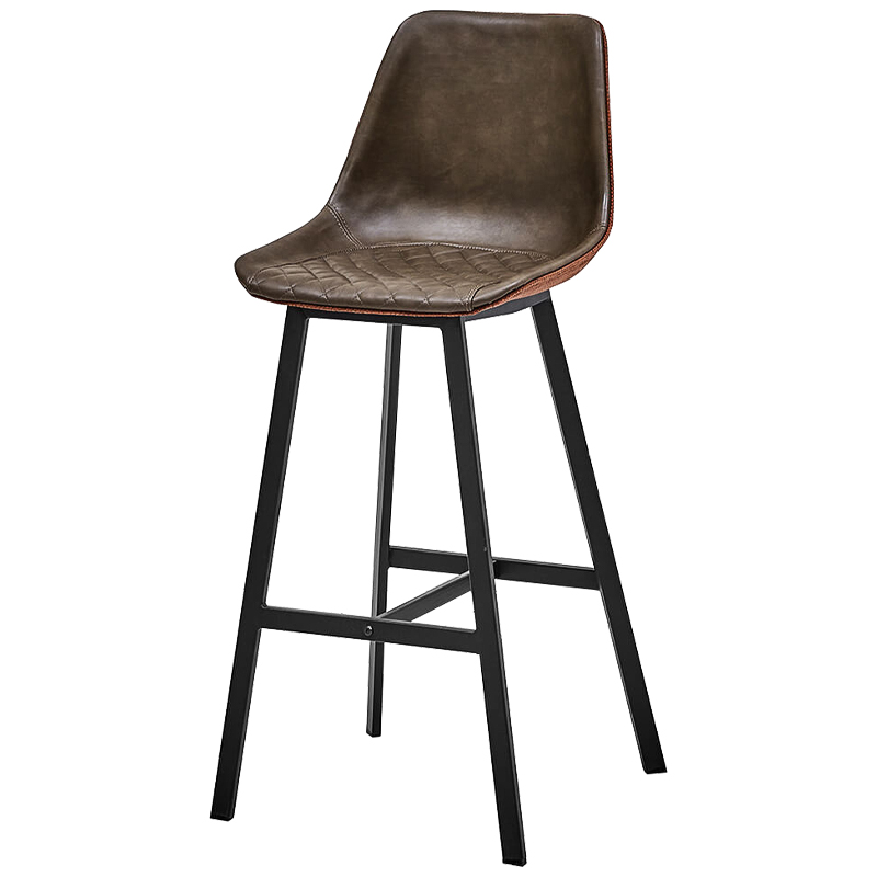 Барный стул Frangan Stool Черный Коричневый Терракотовый Барный стул Frangan Stool Черный Коричневый Терракотовый в Тюмени | Loft Concept