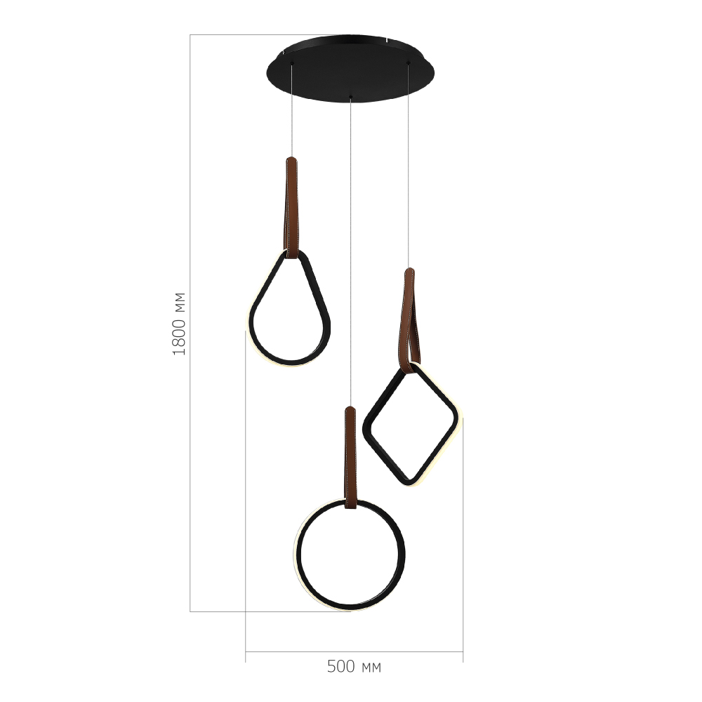 Подвесной светильник с геометрическими источниками света Geometric Architecture of Light в Тюмени