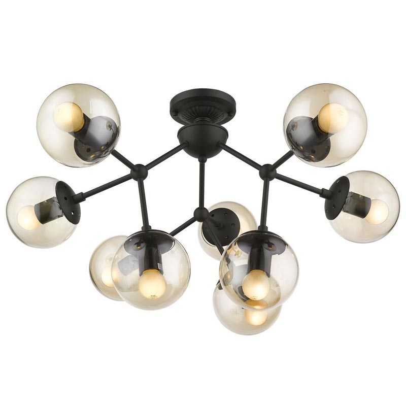 Потолочный светильник Ceiling Lamp Modo 9 black Черный Янтарный Потолочный светильник Ceiling Lamp Modo 9 black Черный Янтарный в Тюмени | Loft Concept