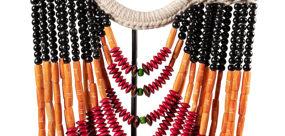 Африканское Ожерелье на подставке NECKLACE BLACK ORANGE RED ON STAND Африканское Ожерелье на подставке NECKLACE BLACK ORANGE RED ON STAND - Loft-Concept в Тюмени