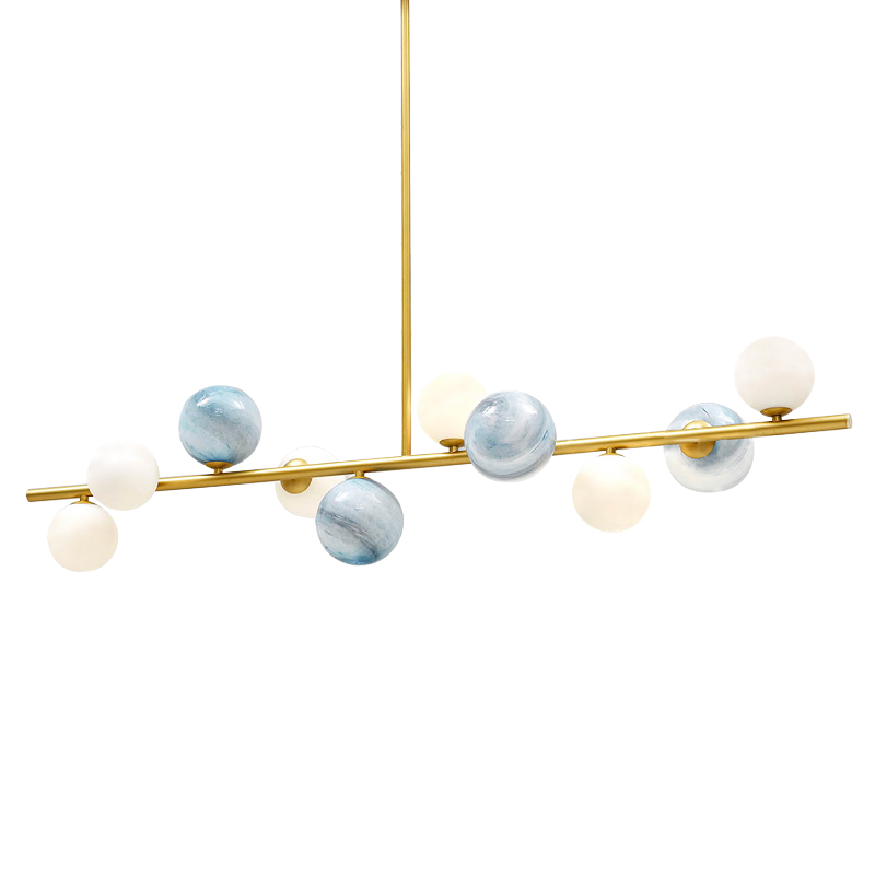 Люстра Bubble Blue White Gold Chandelier Золотой Белый Голубой Люстра Bubble Blue White Gold Chandelier Золотой Белый Голубой в Тюмени | Loft Concept